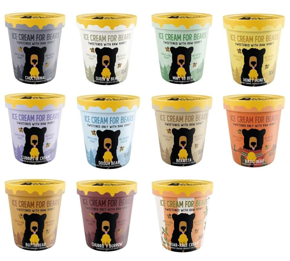 Fall 2025 lineup of Ice Cream for Bears